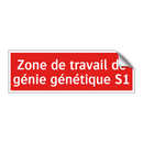 Zone de travail de génie génétique S1