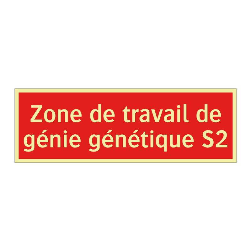 Zone de travail de génie génétique S2