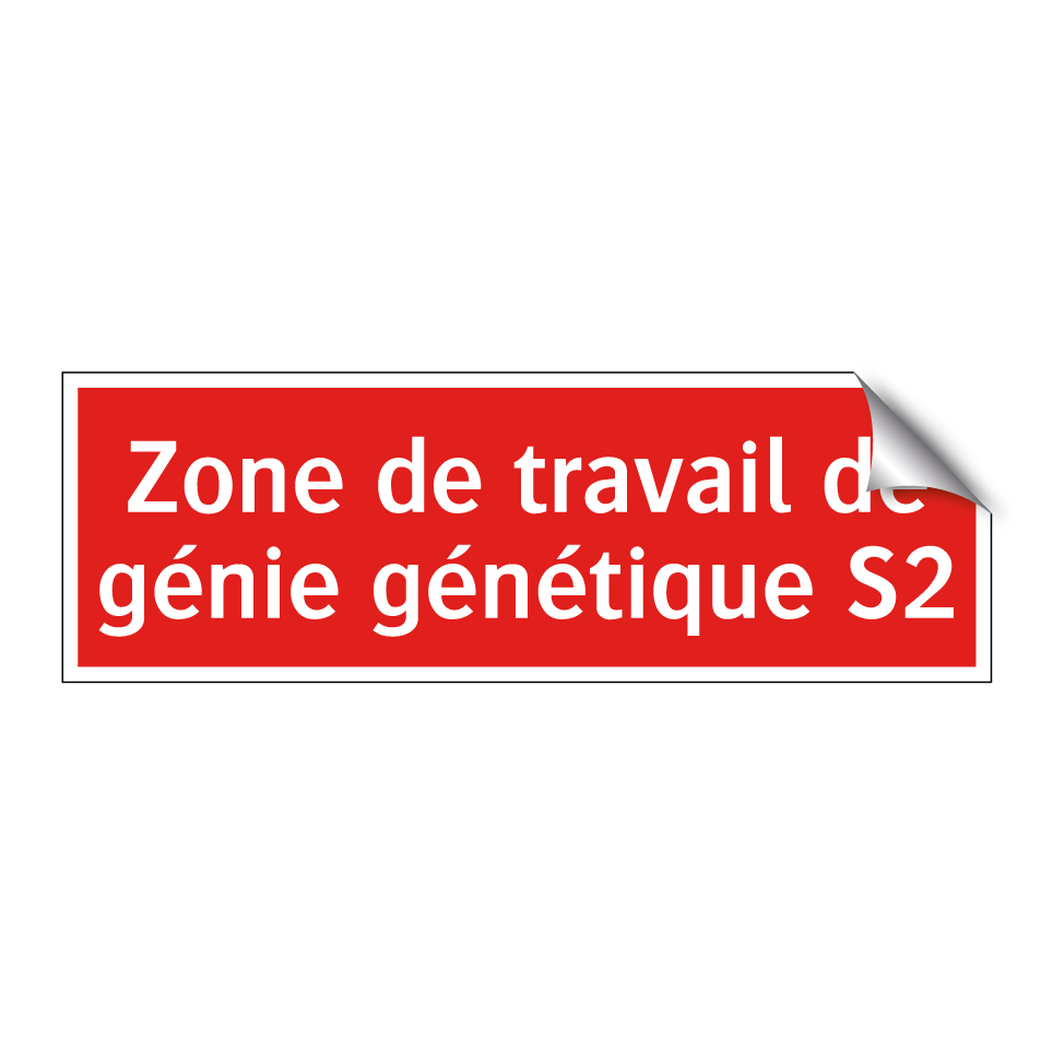 Zone de travail de génie génétique S2