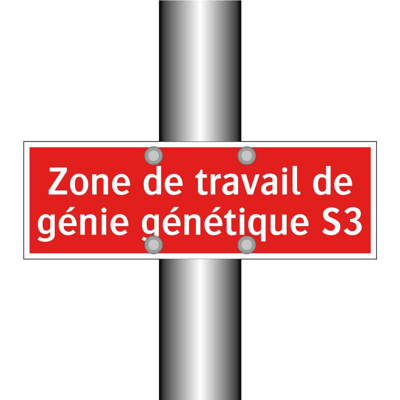 Zone de travail de génie génétique S3