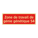 Zone de travail de génie génétique S4
