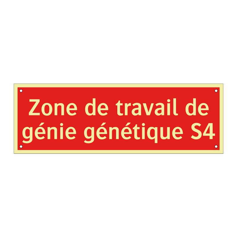 Zone de travail de génie génétique S4