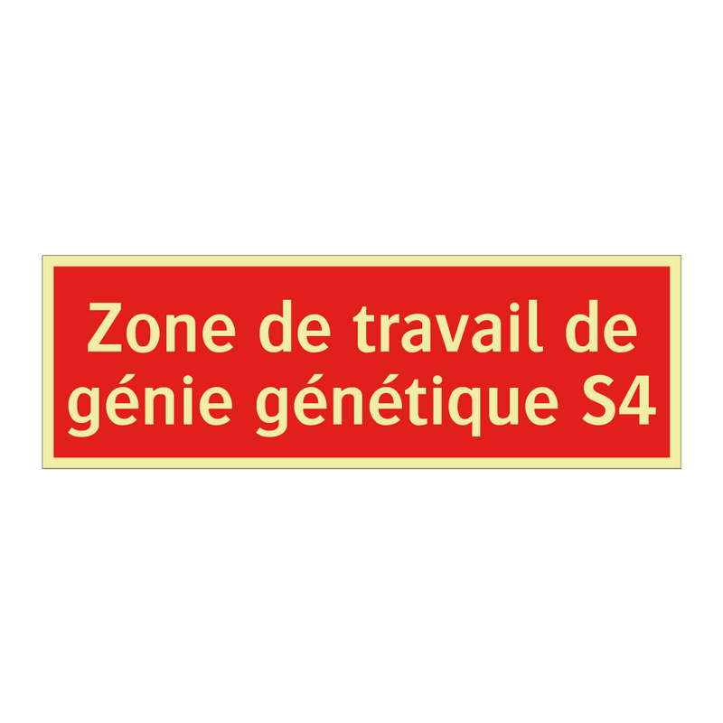 Zone de travail de génie génétique S4