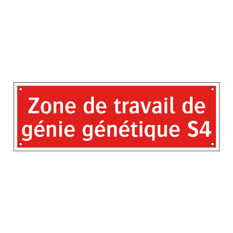 Zone de travail de génie génétique S4