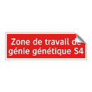 Zone de travail de génie génétique S4