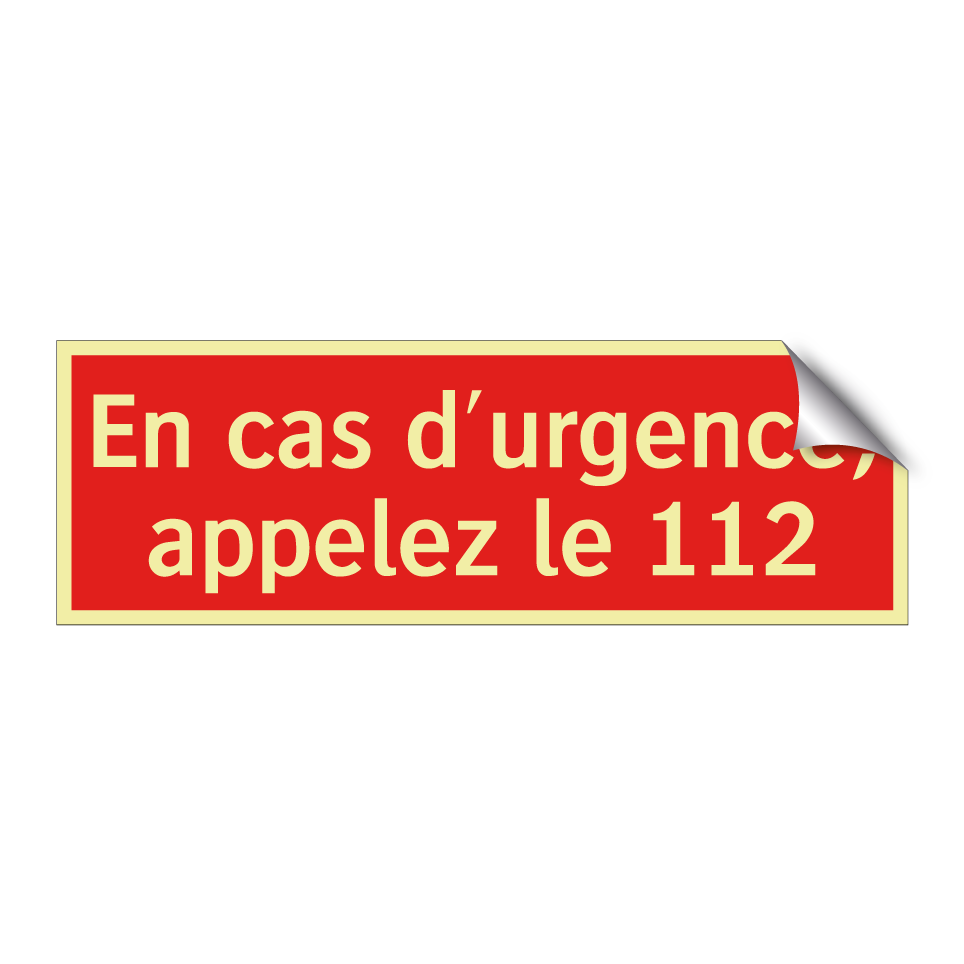 En cas d'urgence, appelez le 112