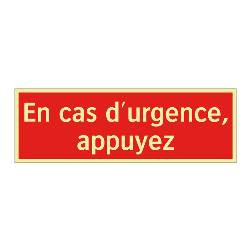 En cas d'urgence, appuyez