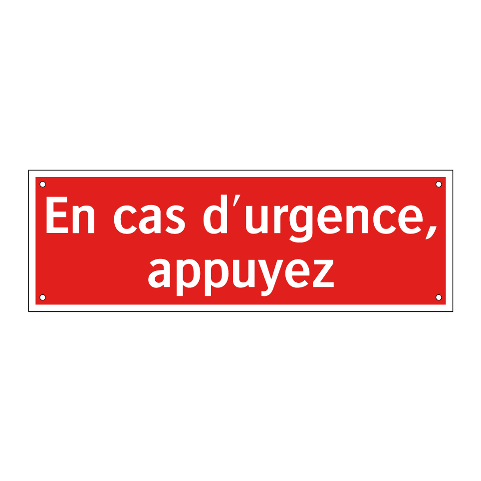 En cas d'urgence, appuyez