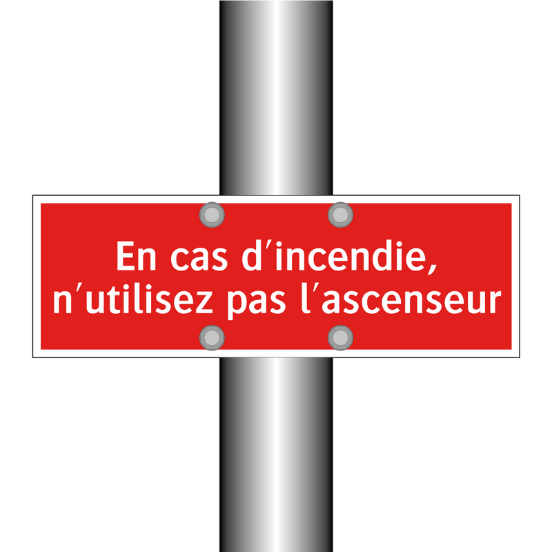 En cas d'incendie, n'utilisez pas l'ascenseur