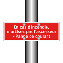 En cas d'incendie, n'utilisez pas l'ascenseur - Panne de courant