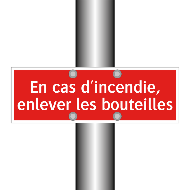 En cas d'incendie, enlever les bouteilles
