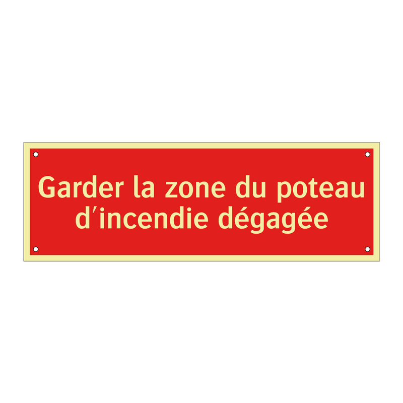 Garder la zone du poteau d'incendie dégagée