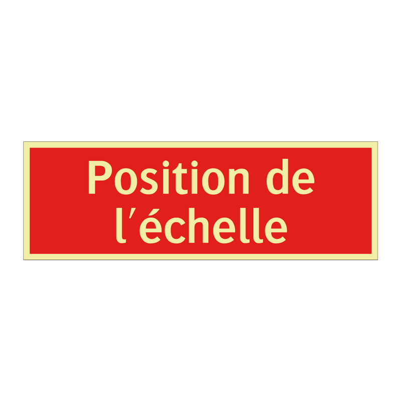Position de l'échelle