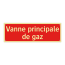 Vanne principale de gaz