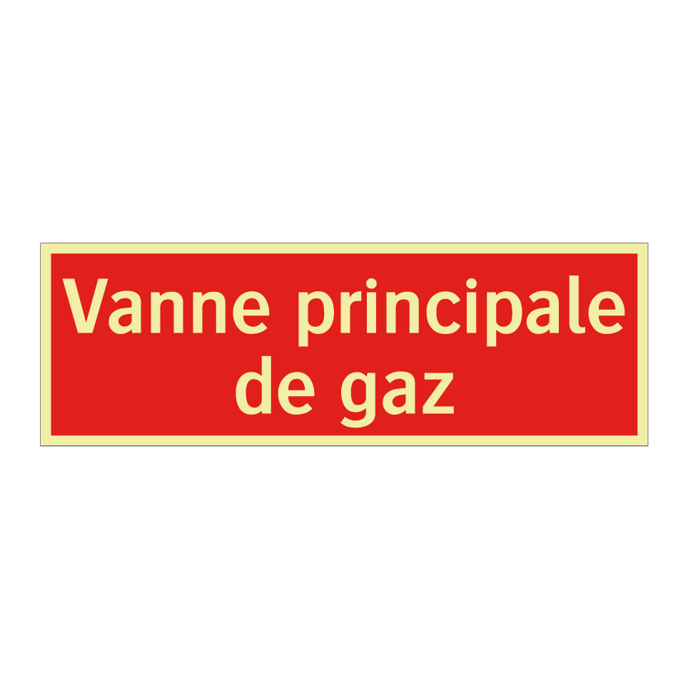 Vanne principale de gaz