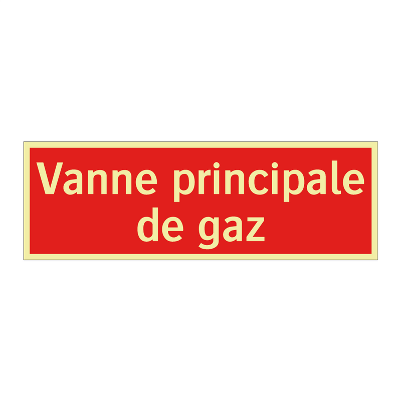 Vanne principale de gaz