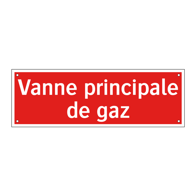 Vanne principale de gaz