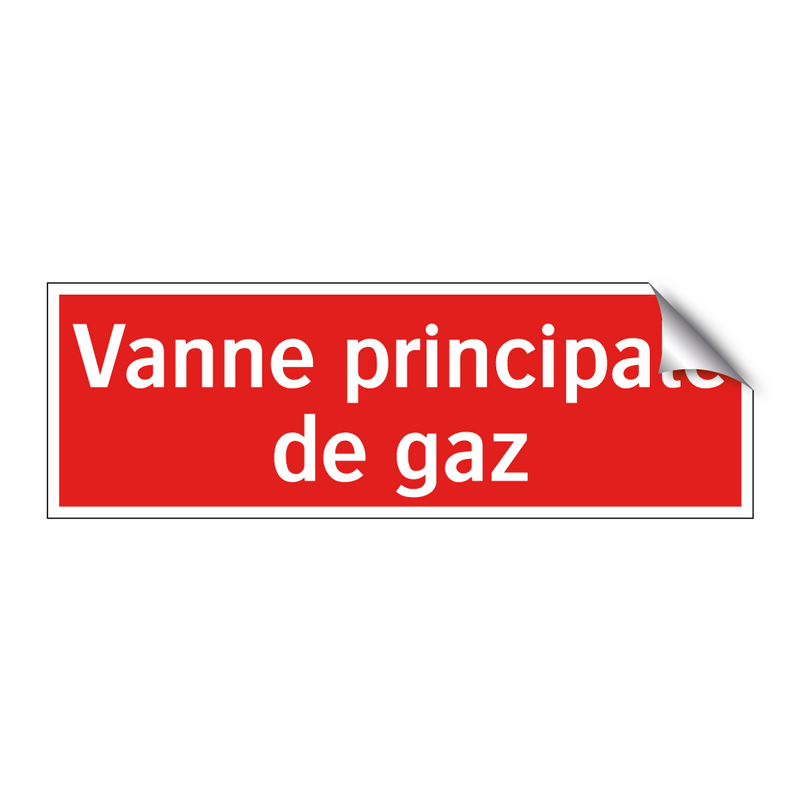 Vanne principale de gaz