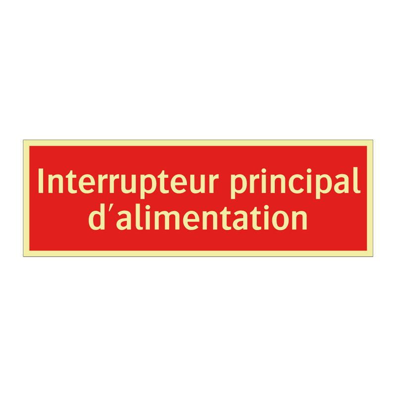 Interrupteur principal d'alimentation