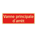 Vanne principale d'arrêt