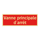 Vanne principale d'arrêt
