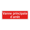 Vanne principale d'arrêt