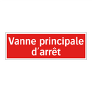 Vanne principale d'arrêt