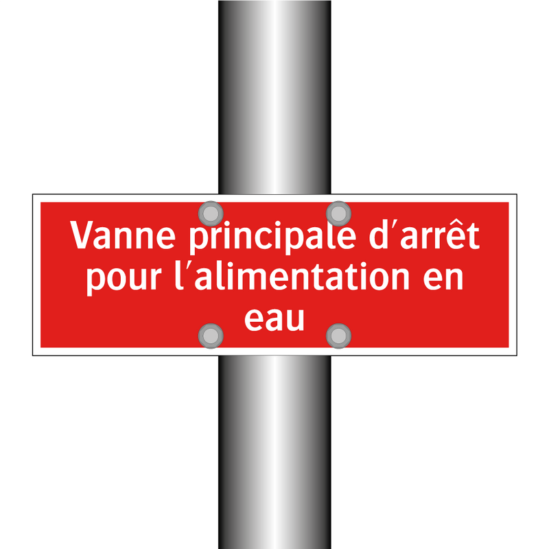 Vanne principale d'arrêt pour l'alimentation en eau