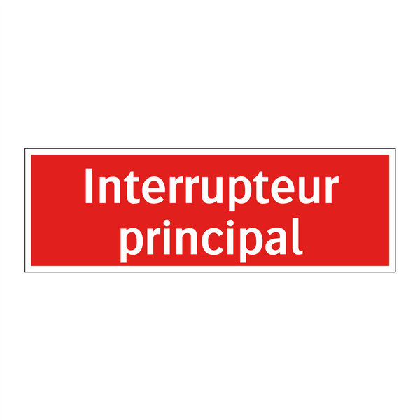 Interrupteur principal