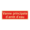 Vanne principale d'arrêt d'eau