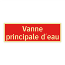 Vanne principale d'eau