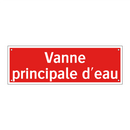 Vanne principale d'eau