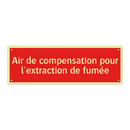 Air de compensation pour l'extraction de fumée