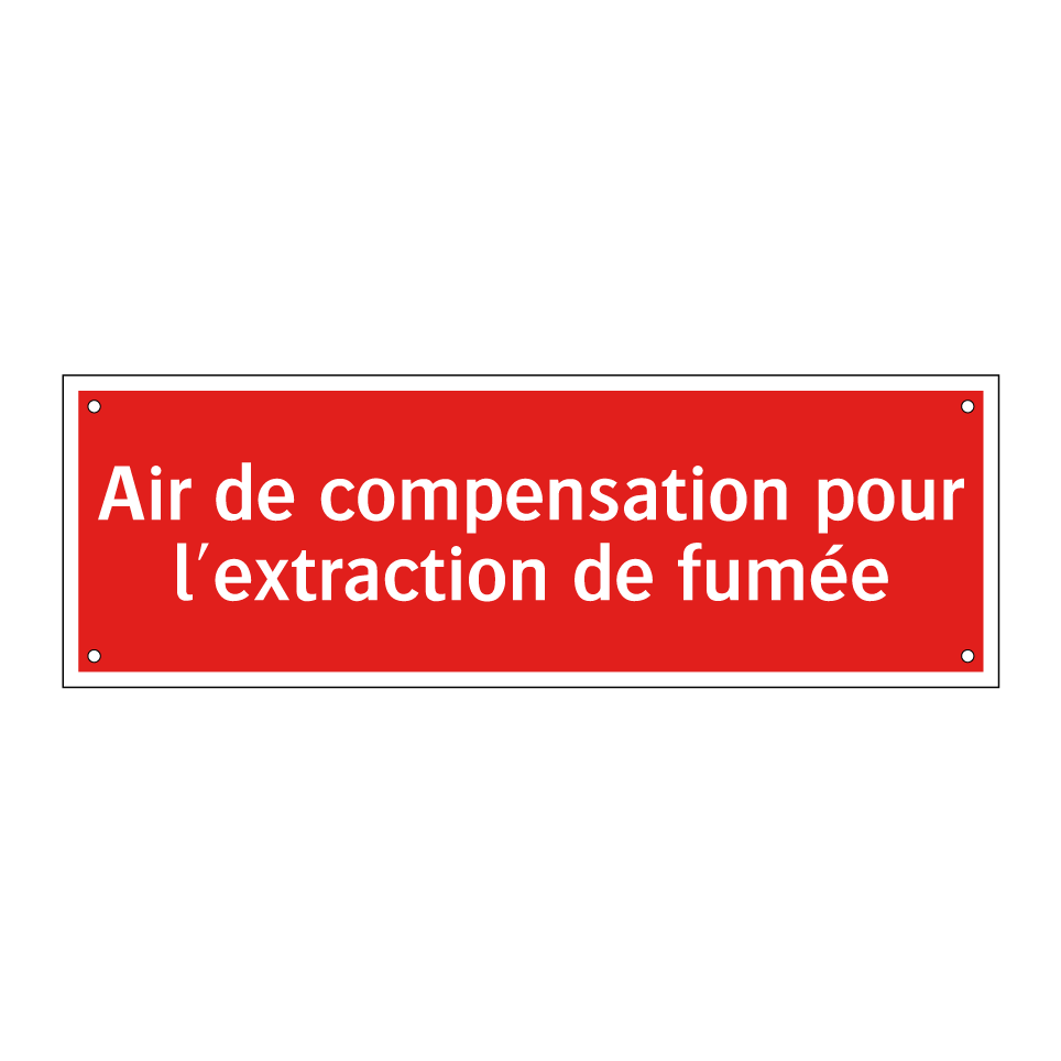 Air de compensation pour l'extraction de fumée