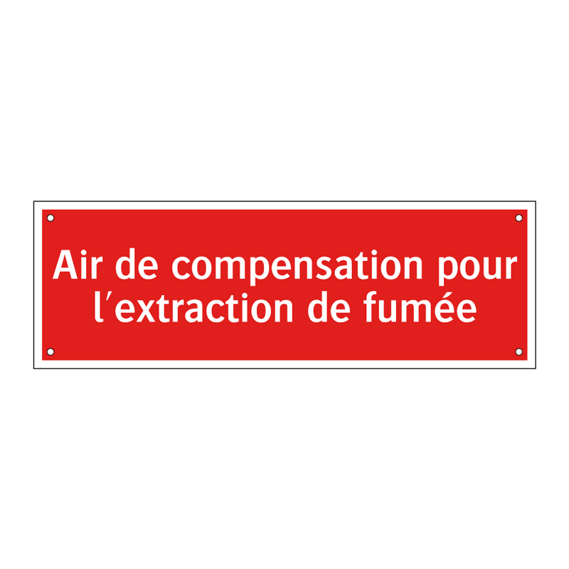 Air de compensation pour l'extraction de fumée