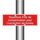 Ouverture d'air de compensation pour l'extraction de fumée