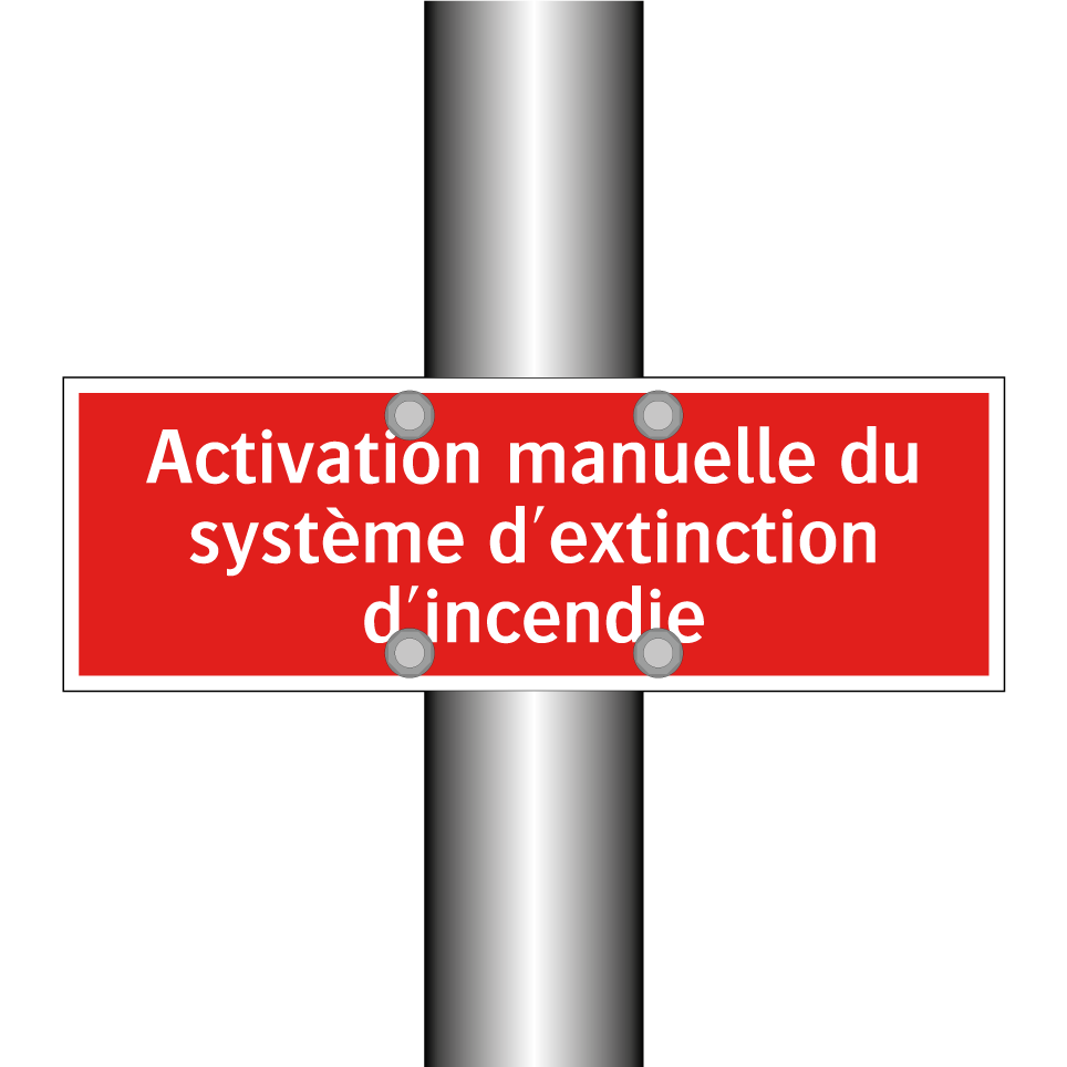 Activation manuelle du système d'extinction d'incendie