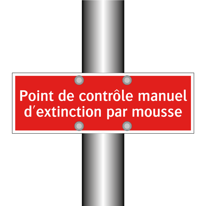 Point de contrôle manuel d'extinction par mousse