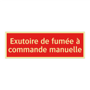 Exutoire de fumée à commande manuelle