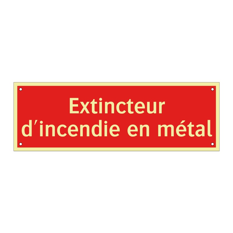 Extincteur d'incendie en métal
