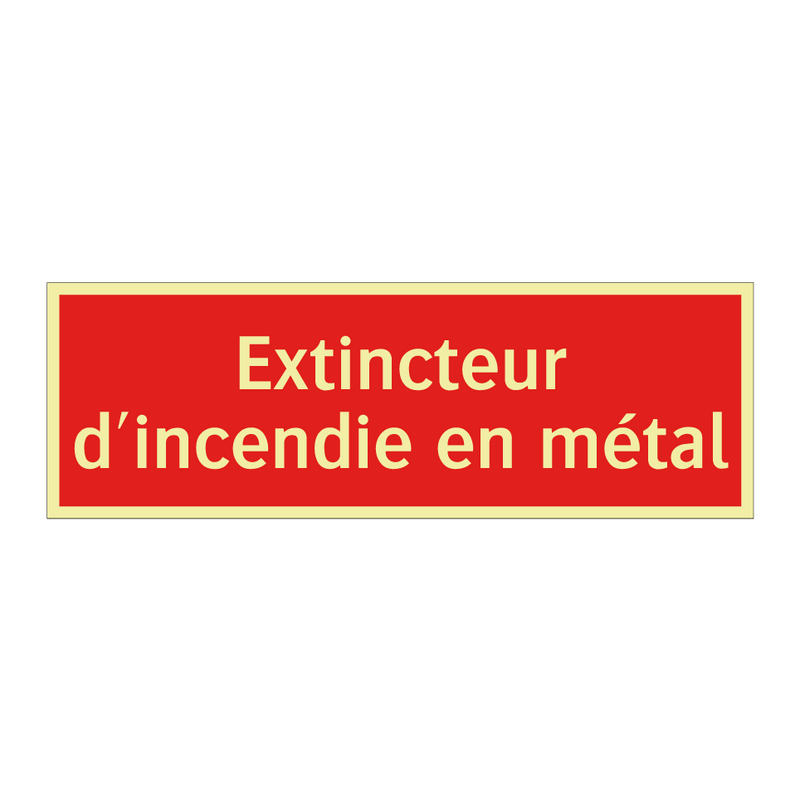 Extincteur d'incendie en métal