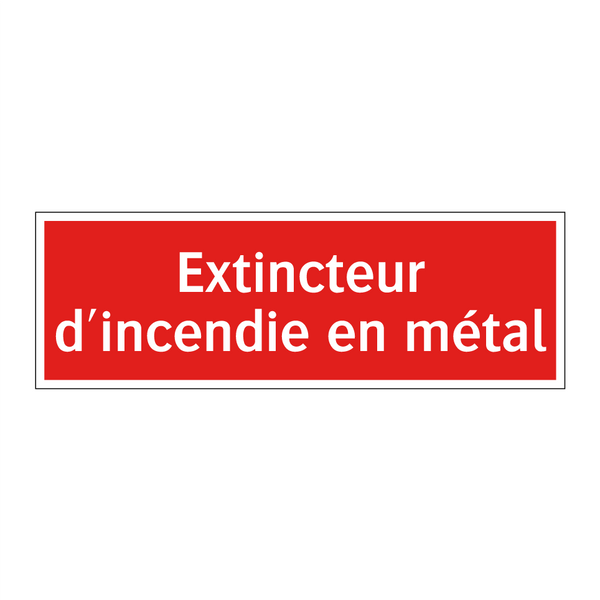 Extincteur d'incendie en métal