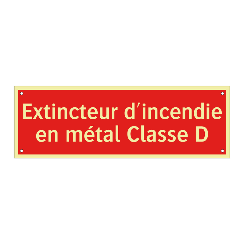 Extincteur d'incendie en métal Classe D