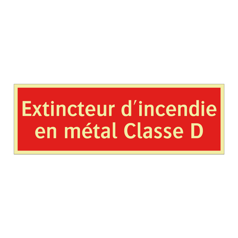 Extincteur d'incendie en métal Classe D