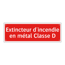 Extincteur d'incendie en métal Classe D