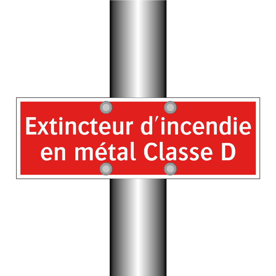 Extincteur d'incendie en métal Classe D