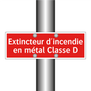 Extincteur d'incendie en métal Classe D