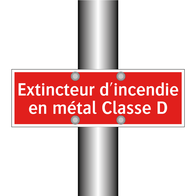 Extincteur d'incendie en métal Classe D