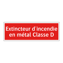 Extincteur d'incendie en métal Classe D