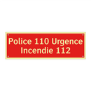 Police 110 Urgence Incendie 112